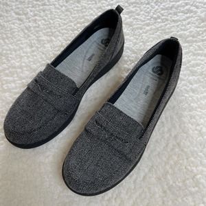 CloudSteppers By Clark Slip on Comfort Loafers Womens 11m Gray Blended Materials
